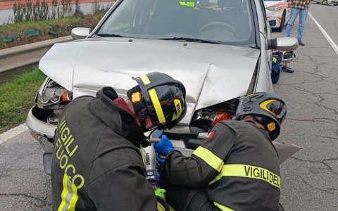 Incidente sulla Soncinese, due anziani in ospedale