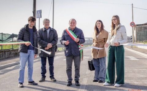 Nuova via San Giorgio, Cividate inaugura la strada raddoppiata e più sicura
