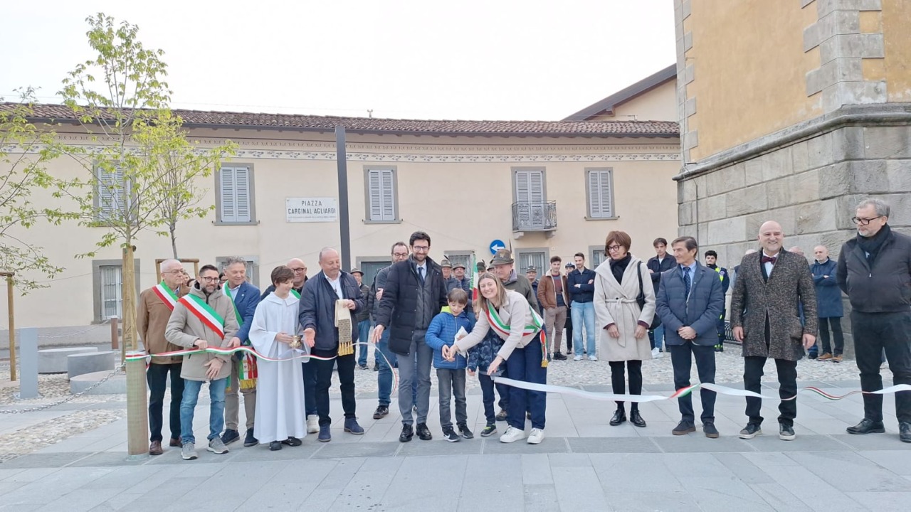 Inaugurata piazza Agliardi, la prima cittadina Chiara Drago: “Una moderna agorà”