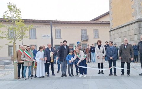 Inaugurata piazza Agliardi, la prima cittadina Chiara Drago: “Una moderna agorà”