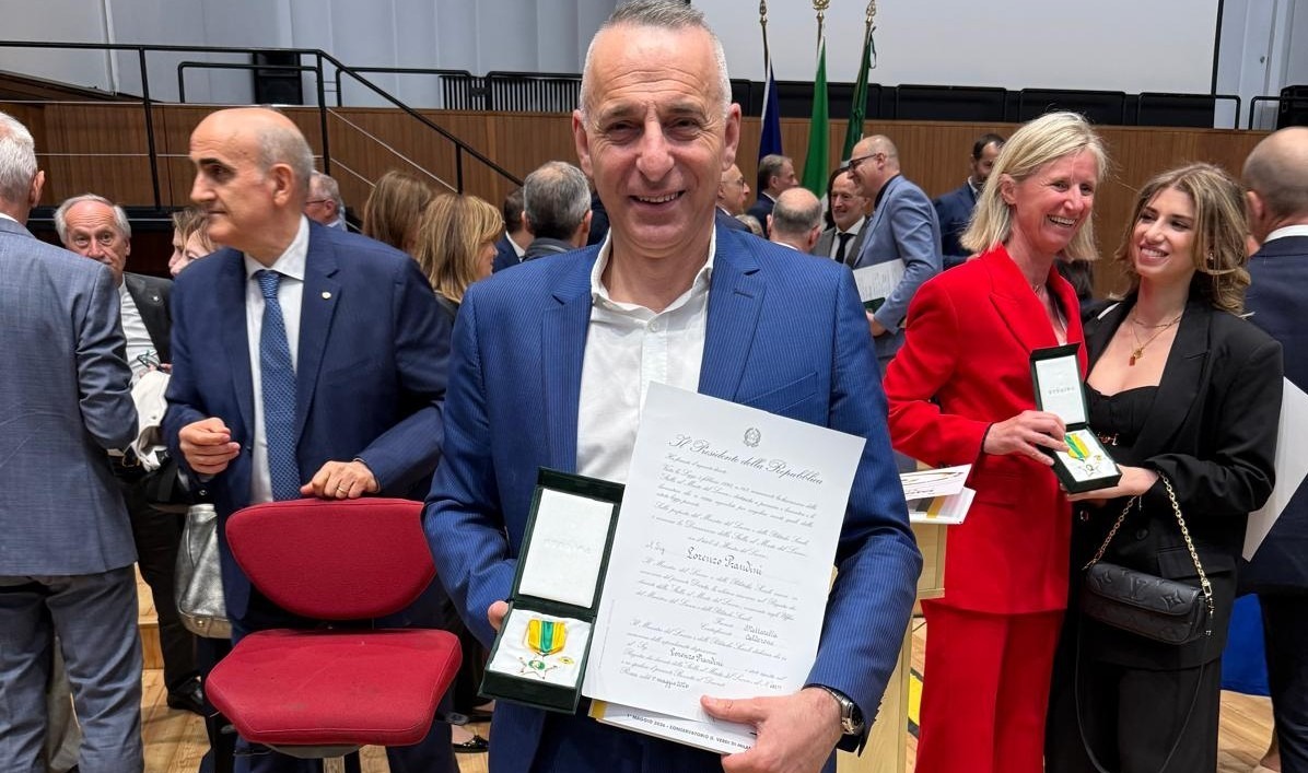 Stella al merito per il maestro del lavoro Lorenzo Prandini, dirigente alla “Italtrans”