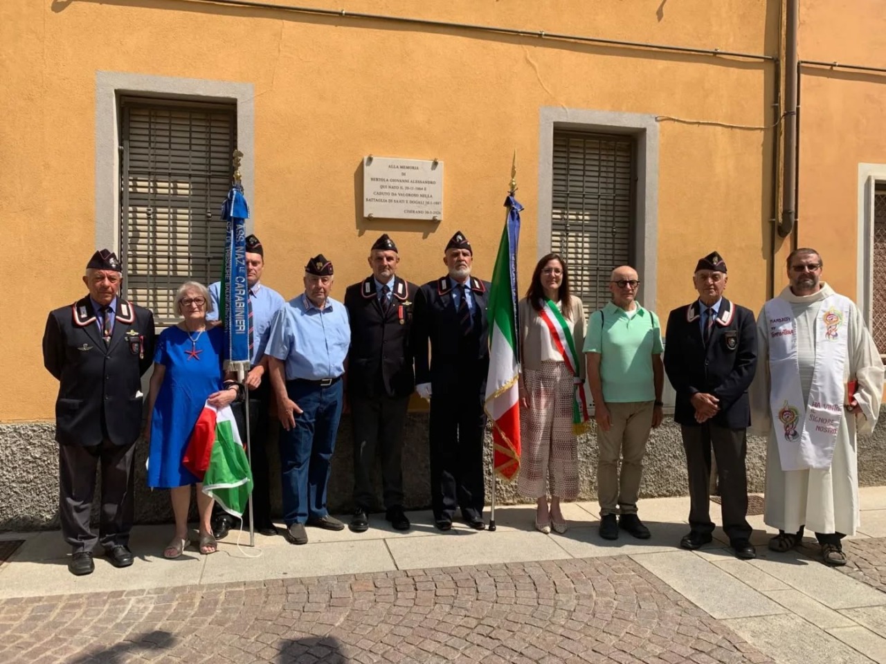 Ciserano ricorda il suo “eroe” di Dogali, scoperta la targa in memoria di Giovanni Bertola