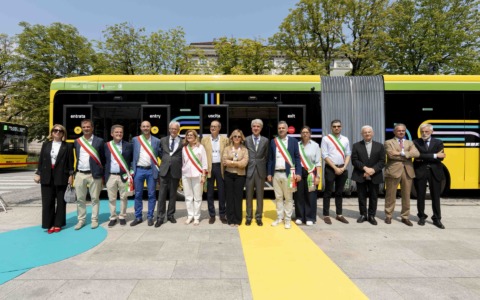 Inaugurato l’e-Brt da Bergamo a Verdellino: il nuovo “tram su gomma” attivo dal 3 agosto