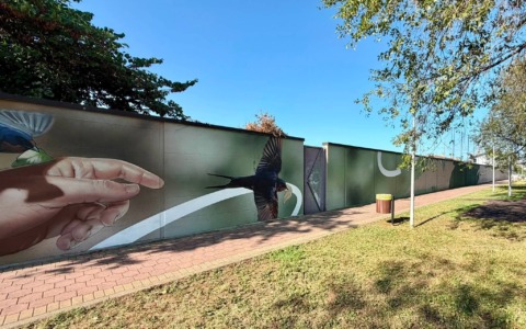 Antegnate, un murale per trasformare il ricordo di quattro amici in energia