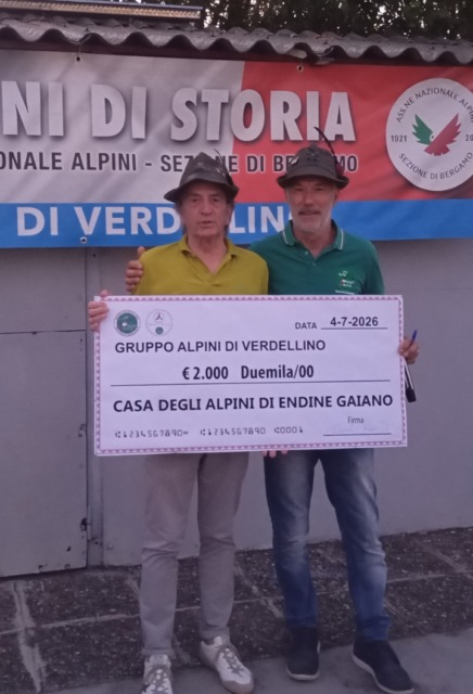 Verdellino festa alpini per la casa alpini di endine