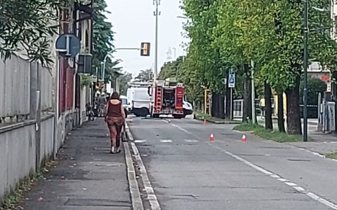 Perdita di gas in via Marconi a Treviglio, traffico deviato