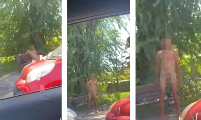 Si spoglia nudo in pieno centro, arrivano Polizia locale e ambulanza