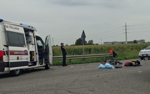 E’ morto dopo sei giorni il ciclista travolto da un autobus a Vidalengo