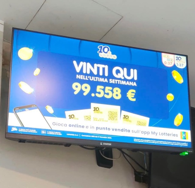 Vinti 16mila euro
